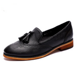 Ladies Slip on Tassel Penny Loafer Casual Flat Shoe