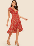 Trim Wrap Botanical Red Summer