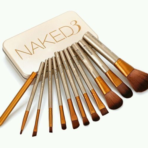 1 Set Naked3 Makeup Brush 12Pcs Set Cosmetic Brushes Blusher Eye shadow Consealer Lips