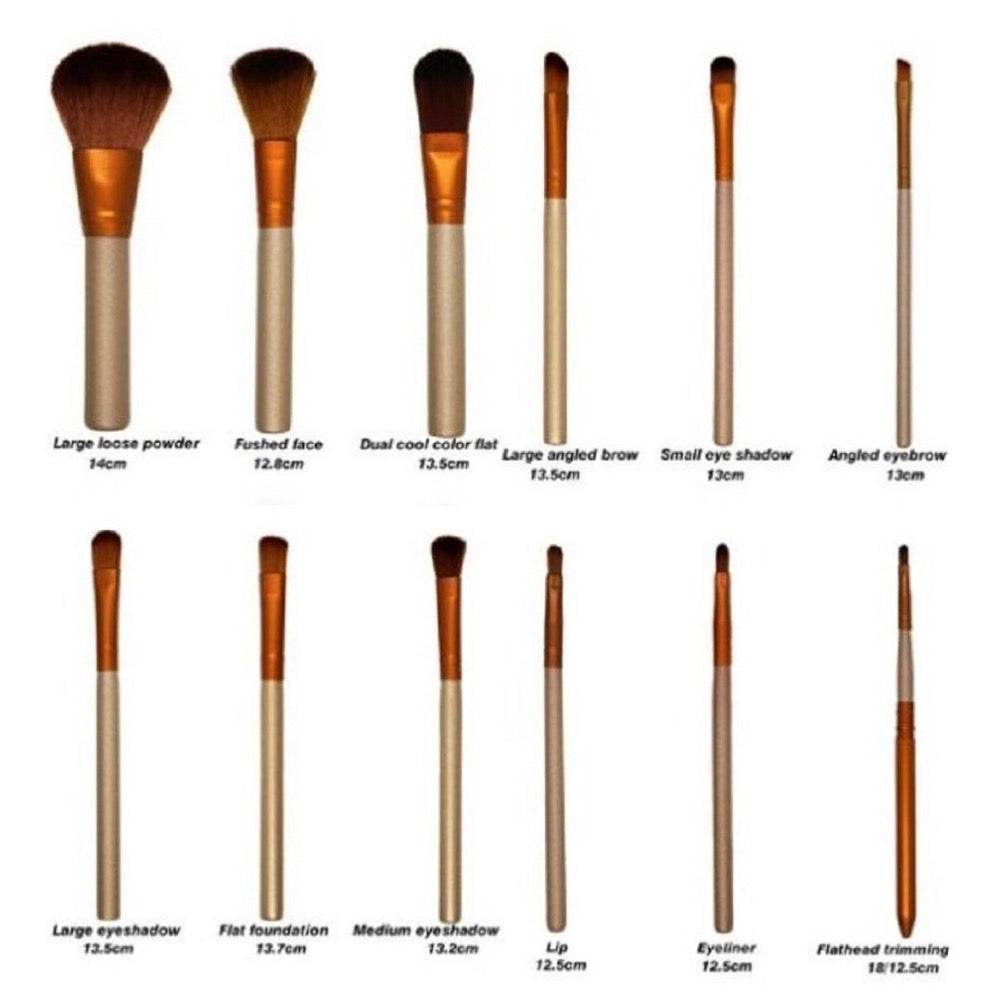 1 Set Naked3 Makeup Brush 12Pcs Set Cosmetic Brushes Blusher Eye shadow Consealer Lips