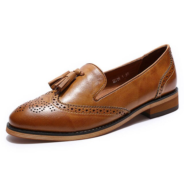 Ladies Slip on Tassel Penny Loafer Casual Flat Shoe
