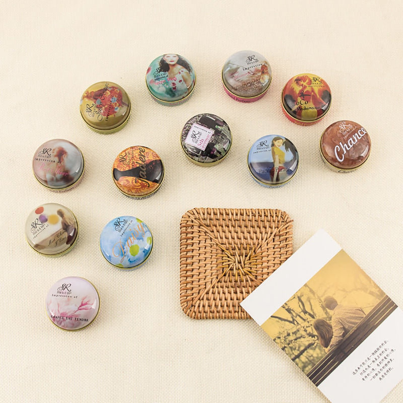 1PC 15g Portable Round Box Long lasting Solid Perfume Balm for  Women Men Body Fragrance Skin Care solid perfume tins