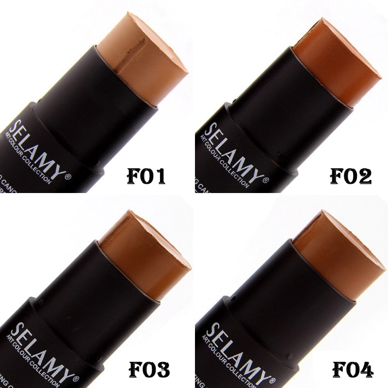 1pcs Foundation Makeup Full Cover Contour Face Concealer Base Primer Moisturizer Hide Blemish Brand Bronzer Concealer Stick