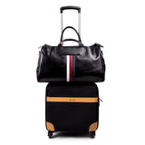 Soft Leather Portable Casual Business Shoulder Duffle Bag For Men