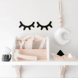 Wood Eyelashes Cartoon Decoration