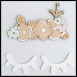 Wood Eyelashes Cartoon Decoration
