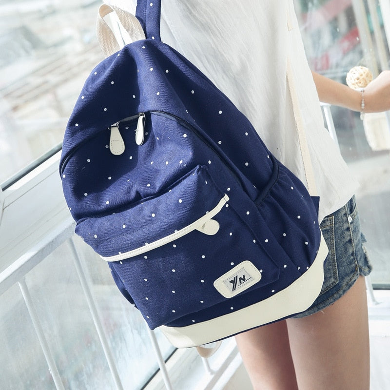 Dot Printing School Backpack For Girls Student School Bags Girls School Bag