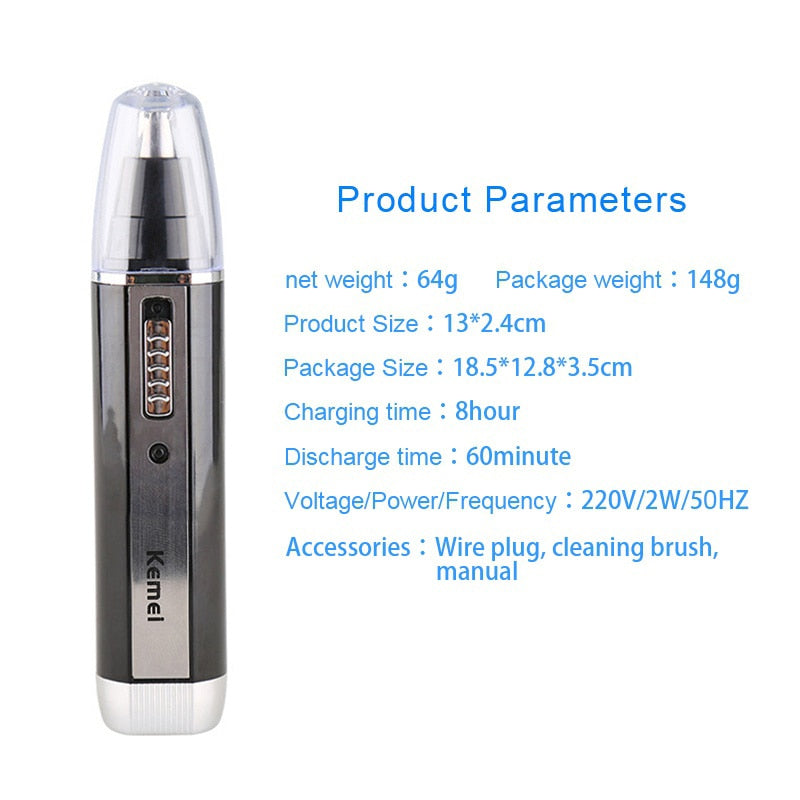 4 in 1 Rechargeable Men Electric Nose Ear Hair Trimmer Painless Women trimming sideburns eyebrows Beard hair clipper cut Shaver
