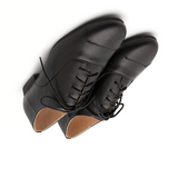 English Style Vintage Oxford Retro Flat  Pure Black