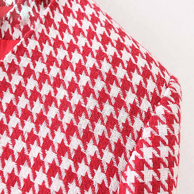 V Neck Elegant Plaid Long Sleeve Female Outwear Coat