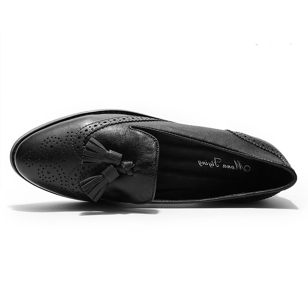 Ladies Slip on Tassel Penny Loafer Casual Flat Shoe