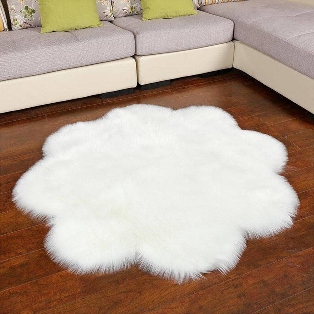 Antiskid Soft Faux Fur Wool Carpet Indoor Sheepskin Rug Modern Carpet Mat