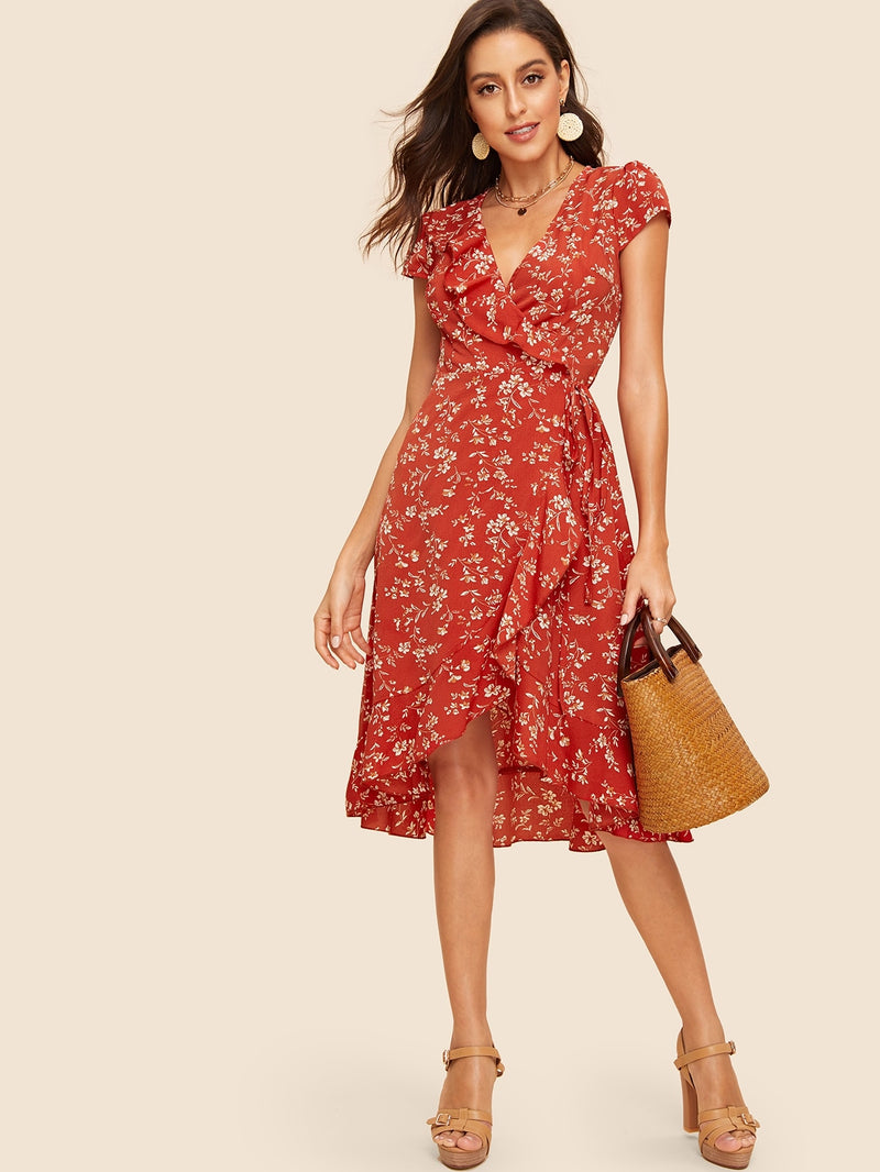 Trim Wrap Botanical Red Summer