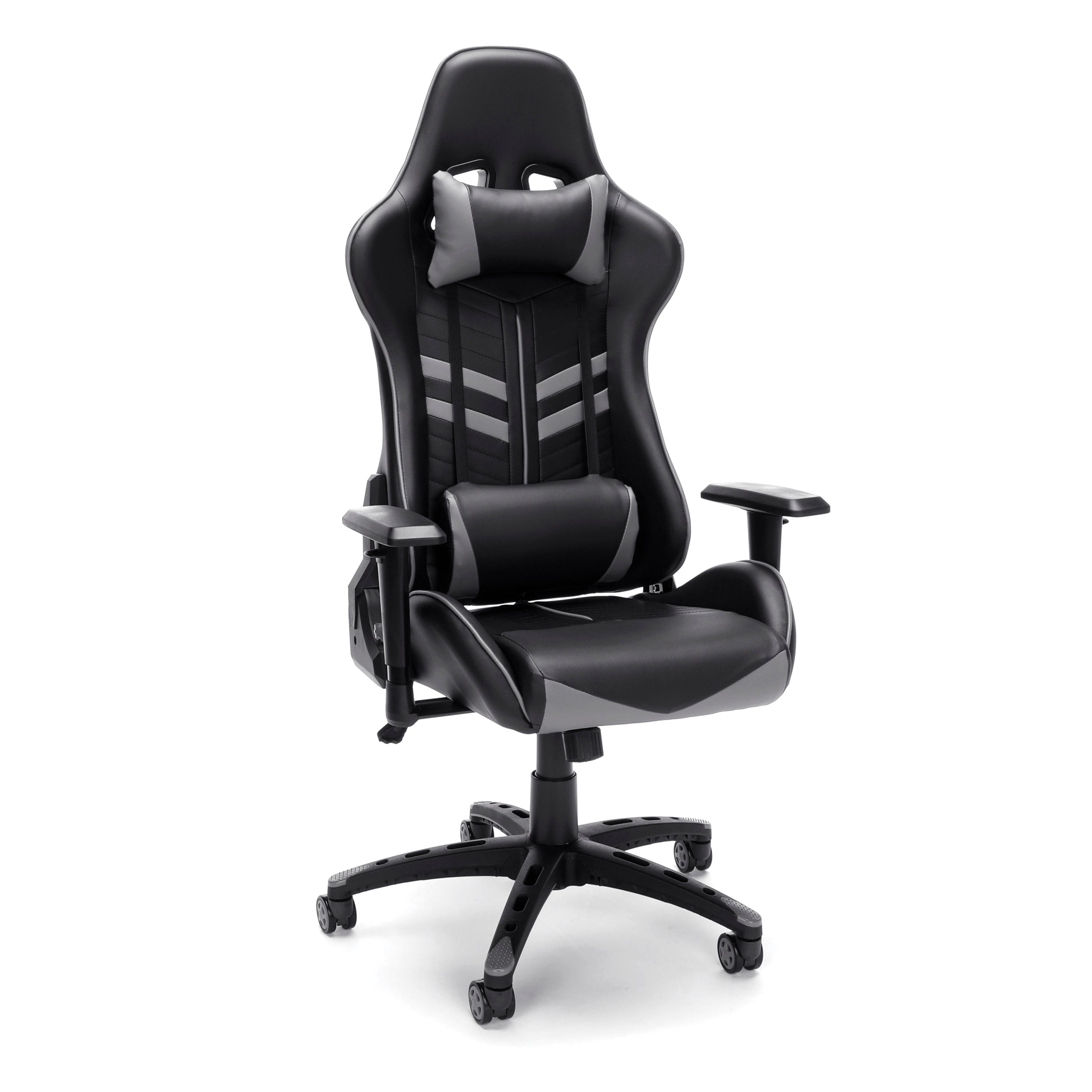 Height Adjustable Reclining Gaming Chair For Home Office Use Black and Gray