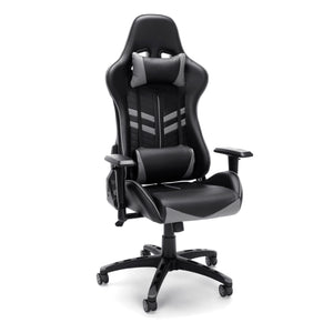 Height Adjustable Reclining Gaming Chair For Home Office Use Black and Gray