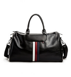 Soft Leather Portable Casual Business Shoulder Duffle Bag For Men