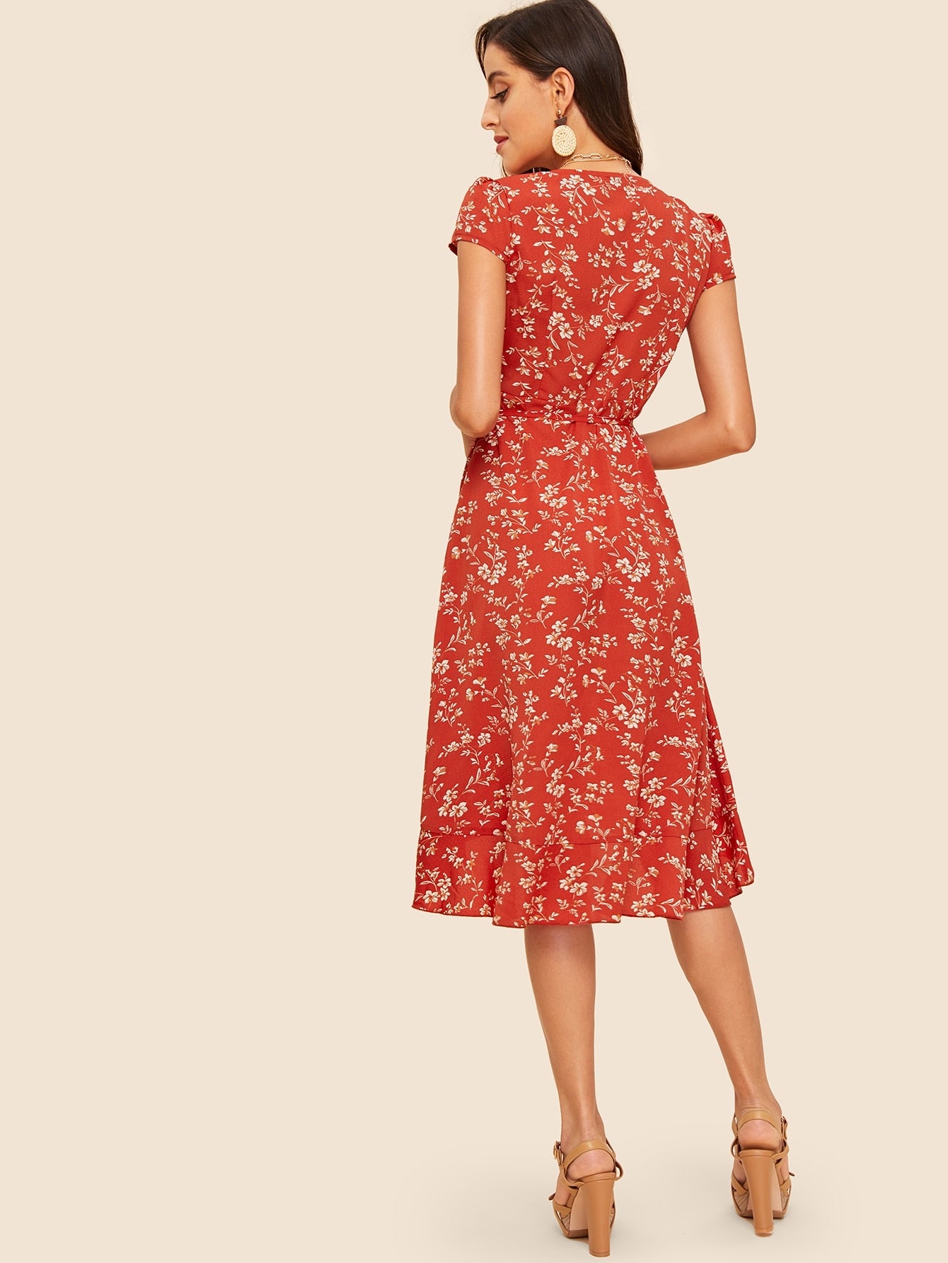 Trim Wrap Botanical Red Summer