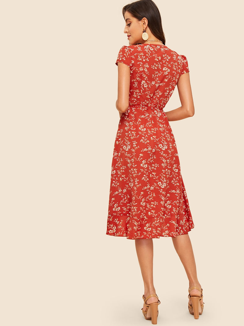 Trim Wrap Botanical Red Summer