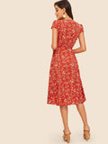 Trim Wrap Botanical Red Summer