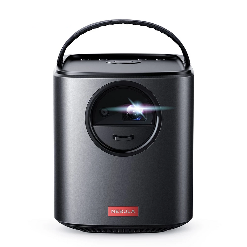Portable Home Theater with 150'' HD Picture, 300 ANSI Lumens, 2-10W Speakers, 3-Hr Playtime, 1-Sec Autofocus, HDMI and USB Inputs, for Music and Movies, Jet Black