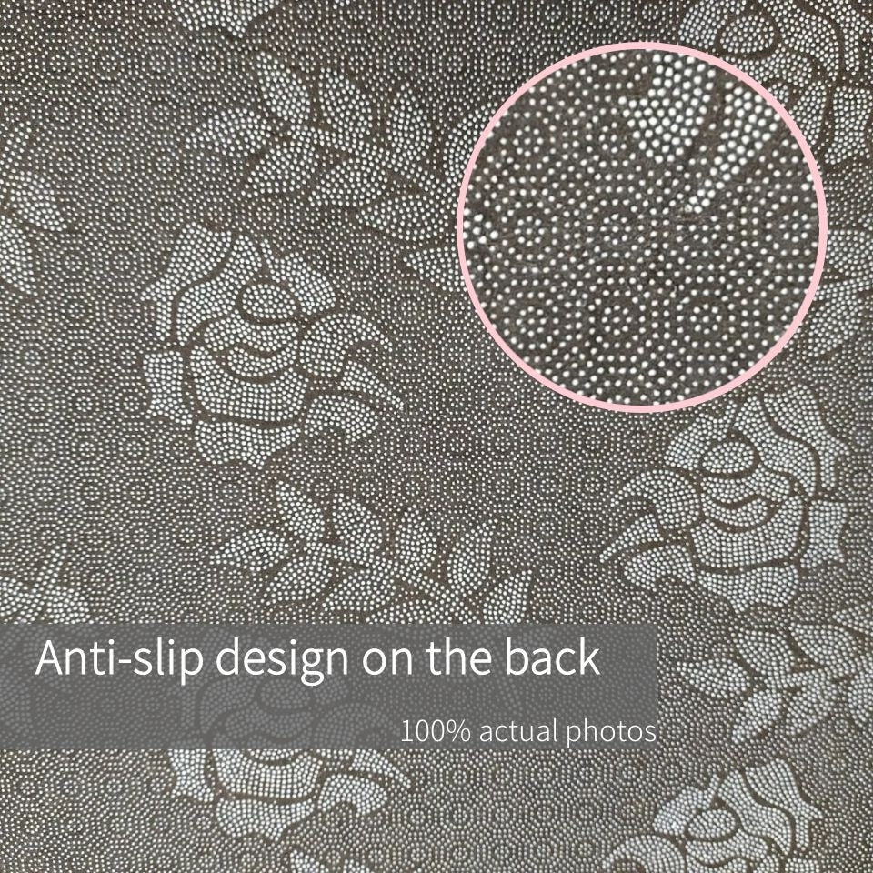 Abstract Green Golden Strip Floor Painting Pattern Anti slip Carpet