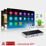 Portable Smart Home Theater Android 7.1.2 OS Wifi Mini HD LED Dlp Projector For Full 1080P MAX 4K for iPhones