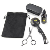 Beard Grooming & Trimming Kit For Men Care Beard Brush Comb Oil  Essential Shampoo Wax Scissors Beard Clean Set Gift Boxed