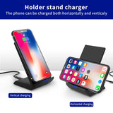 Fast Charging  Wireless Standing Charger For iPhone X, XS,8, and Samsung S6, S7, S8, S9, S10