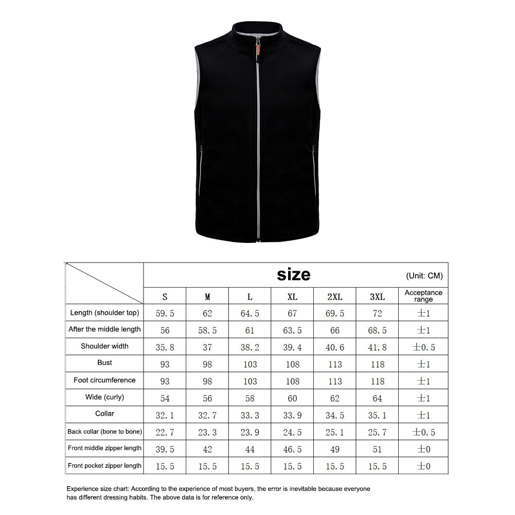 Men Electric Heated Vest USB Heating Vest Winter Thermal Polyester Jacket