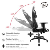 Furgle Body Huging Design Office Seat Gaming Chair White WCG Gaming Chair Engineering Nylon base Computer Chair with PU Leather|Office Chairs