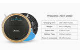 Robotic Vacuum Cleaner with APP & Voice Controlling, Visionary Map, Water Tank and Mopping, 12.99 x 3.54 x 3.54 in, Gold