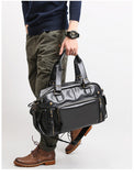 English Style Retro Men's Leather Crossbody Long Handbag  For Travel and Work