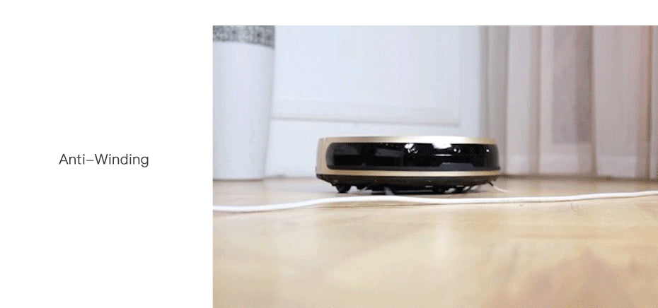 Robotic Vacuum Cleaner with APP & Voice Controlling, Visionary Map, Water Tank and Mopping, 12.99 x 3.54 x 3.54 in, Gold
