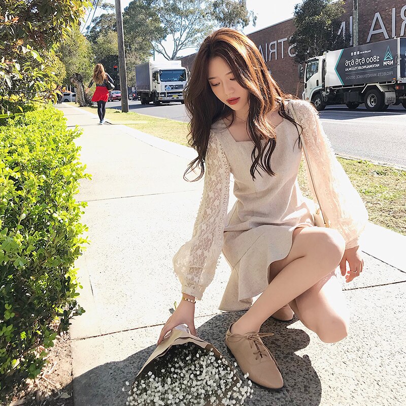 English Style Vintage Oxford Retro Flat  Pure Black