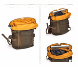 All In One Men's Traveling  Gorgeous BackPack Canvas Leather Bag