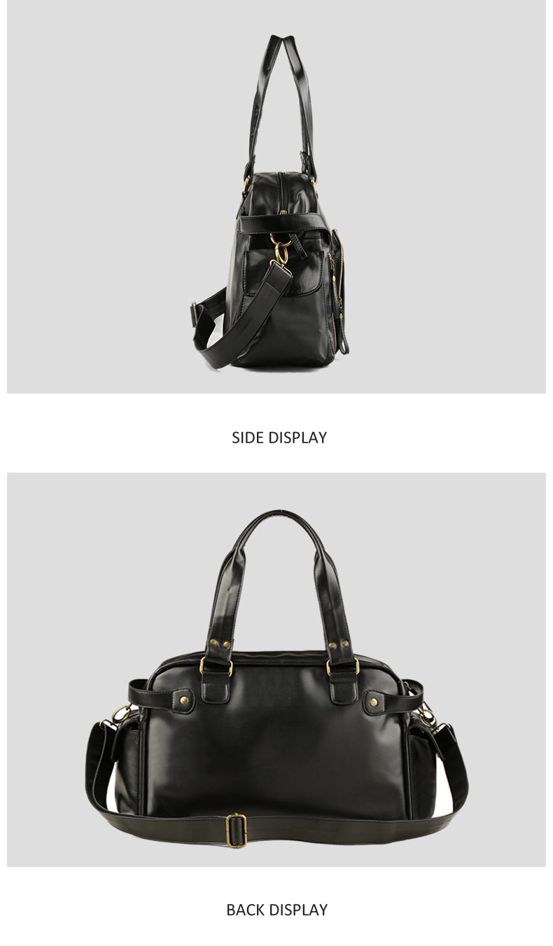 English Style Retro Men's Leather Crossbody Long Handbag  For Travel and Work