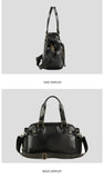 English Style Retro Men's Leather Crossbody Long Handbag  For Travel and Work