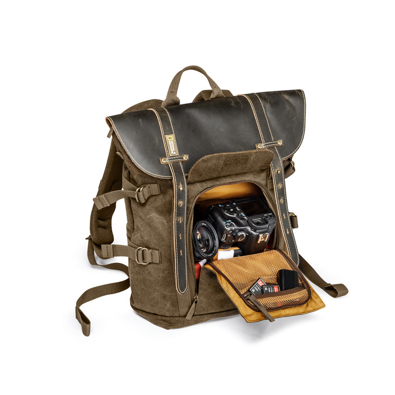 All In One Men's Traveling  Gorgeous BackPack Canvas Leather Bag