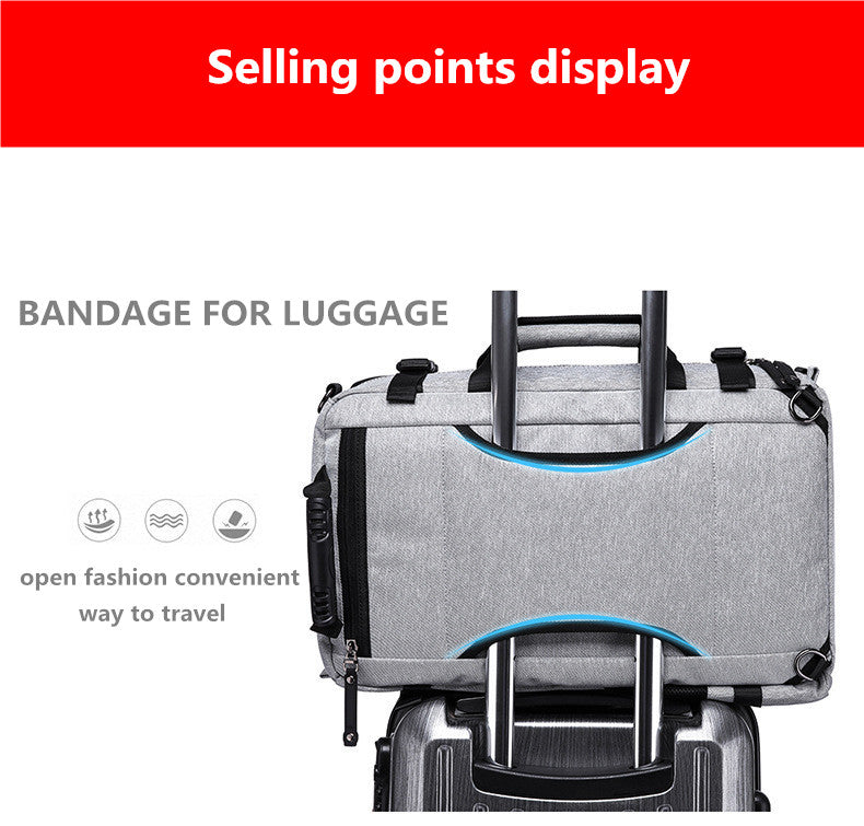Large Capacity  Arcuate Shoulder Strap Students Multipurpose  Schooling and Travelling Bag