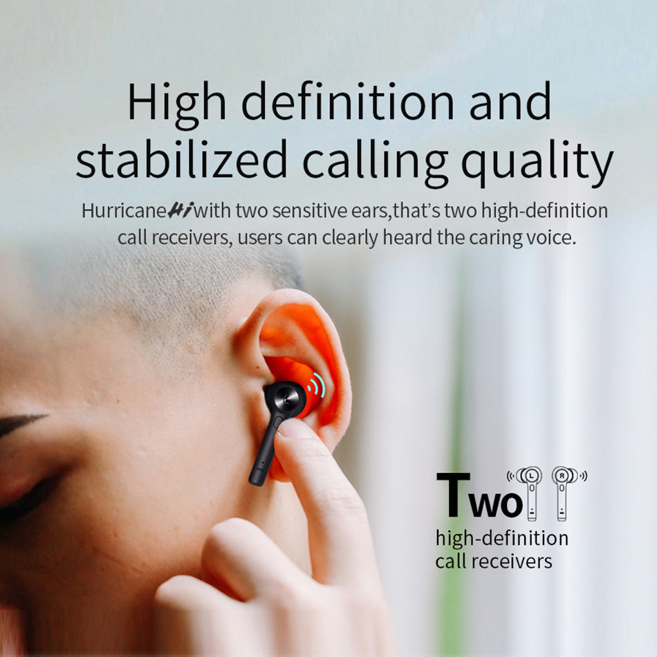 Noise Cancelling Sporty Pure Bassing Wireless Earbud  For Apple and Android Devices