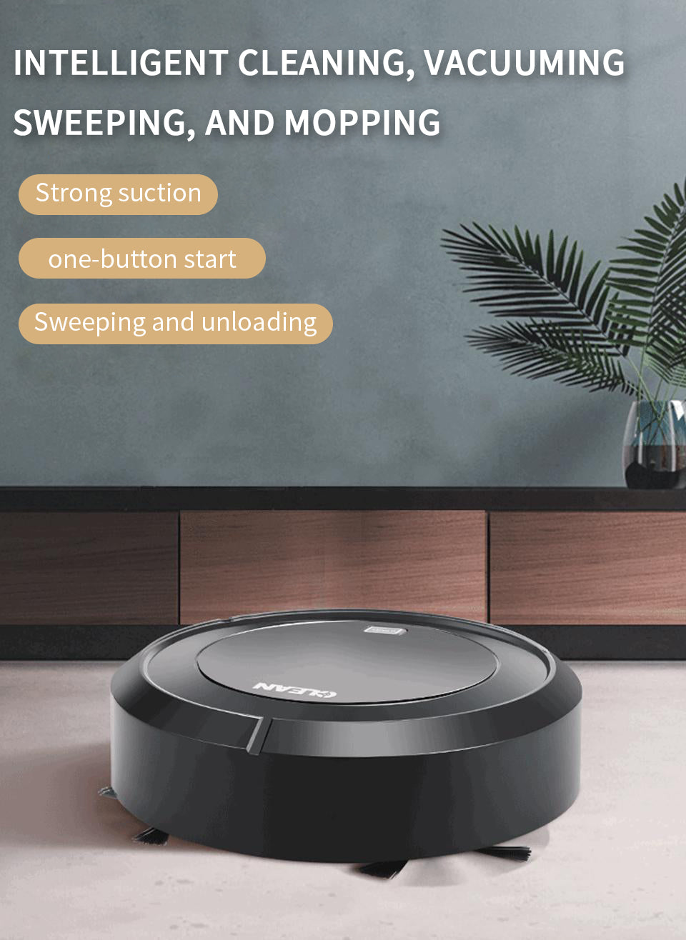 USB Charging Automatic Household Cleaning Cordless Vacuum Cleaner Smart Robot