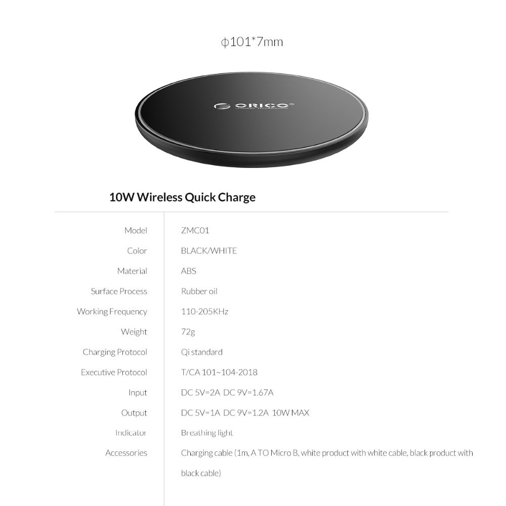 Wireless Charger 5W/7.5W/10W Wireless Charging pad with Charging Receiver for iPhone X/XS Max XR Samsung Huawei Xiaomi