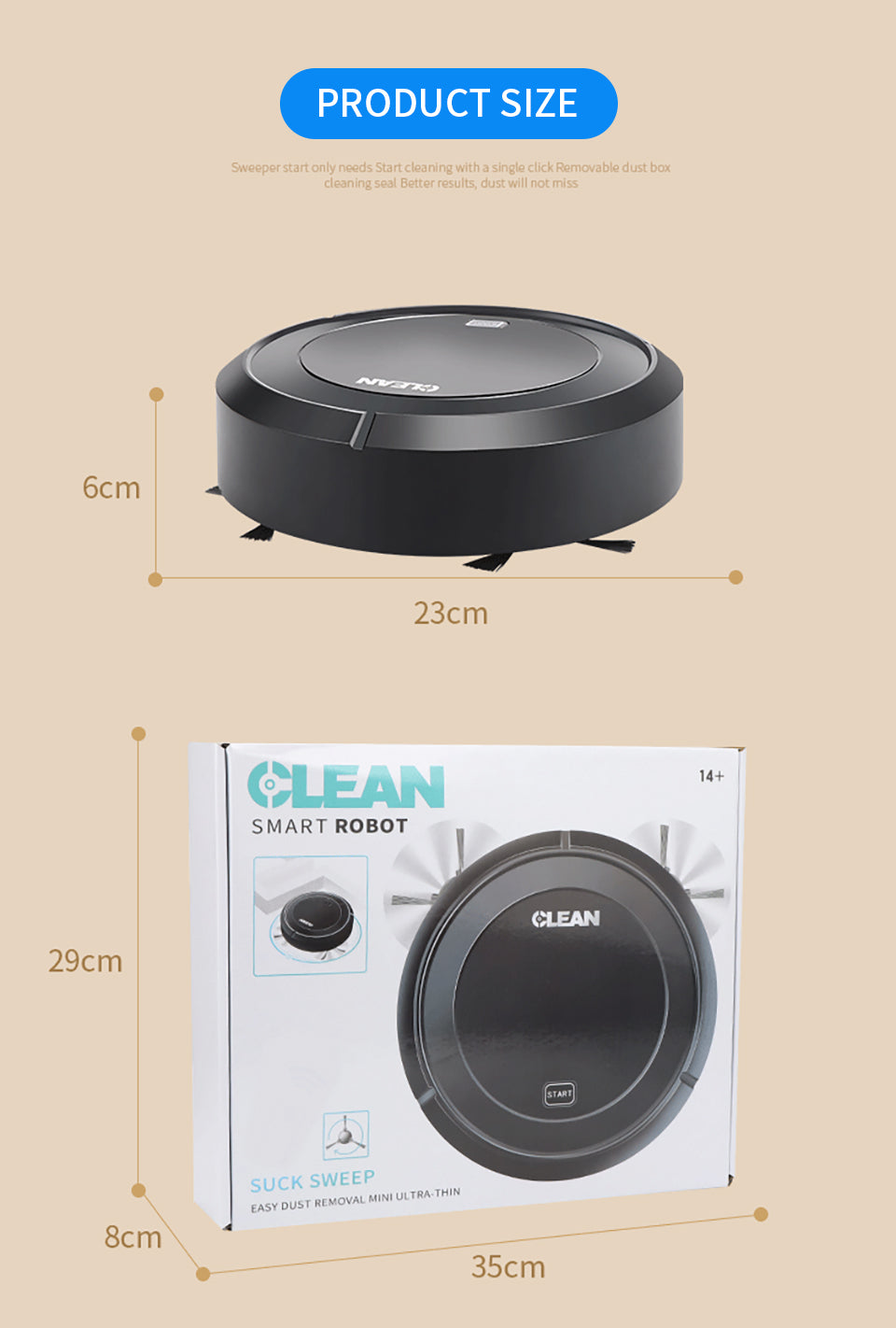 USB Charging Automatic Household Cleaning Cordless Vacuum Cleaner Smart Robot
