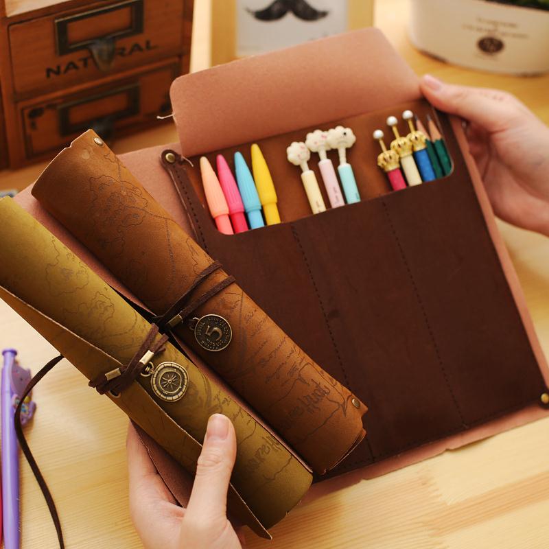 High-Quality Vintage Leather Pencil Cases In Three Different Types
