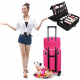 LHLYSGS Brand Cosmetic Case Suitcases Multi storey Large Professional Makeup Bag Women Beauty Storage Organizer Cosmetic Bag