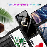 Scratch Resistant Luxury Tempered Glass Case For Samsung Galaxy S10 Plus S10e S9 S8 Note 8 9 J4 J6 Plus A7 2018 Starry Sky Protective Back Cover