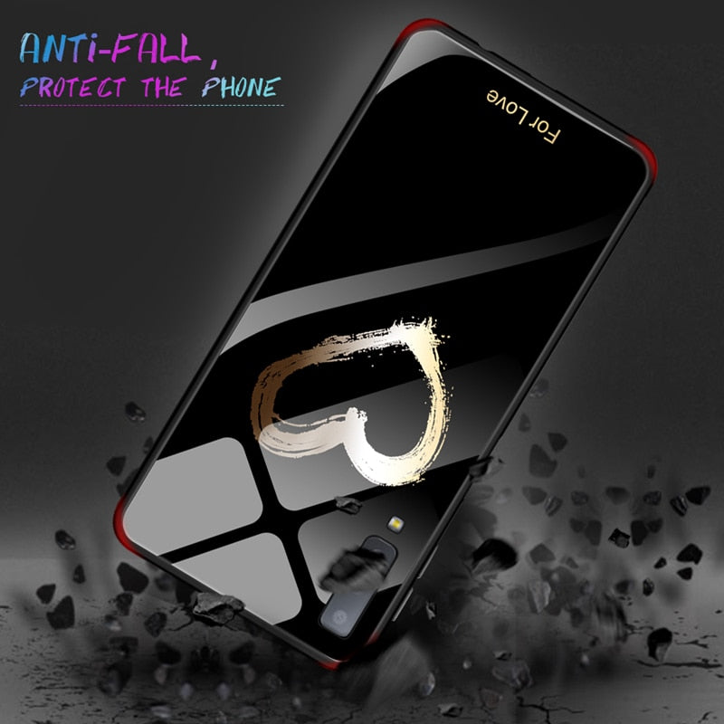 Scratch Resistant Luxury Tempered Glass Case For Samsung Galaxy S10 Plus S10e S9 S8 Note 8 9 J4 J6 Plus A7 2018 Starry Sky Protective Back Cover