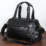 English Style Retro Men's Leather Crossbody Long Handbag  For Travel and Work