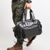 English Style Retro Men's Leather Crossbody Long Handbag  For Travel and Work