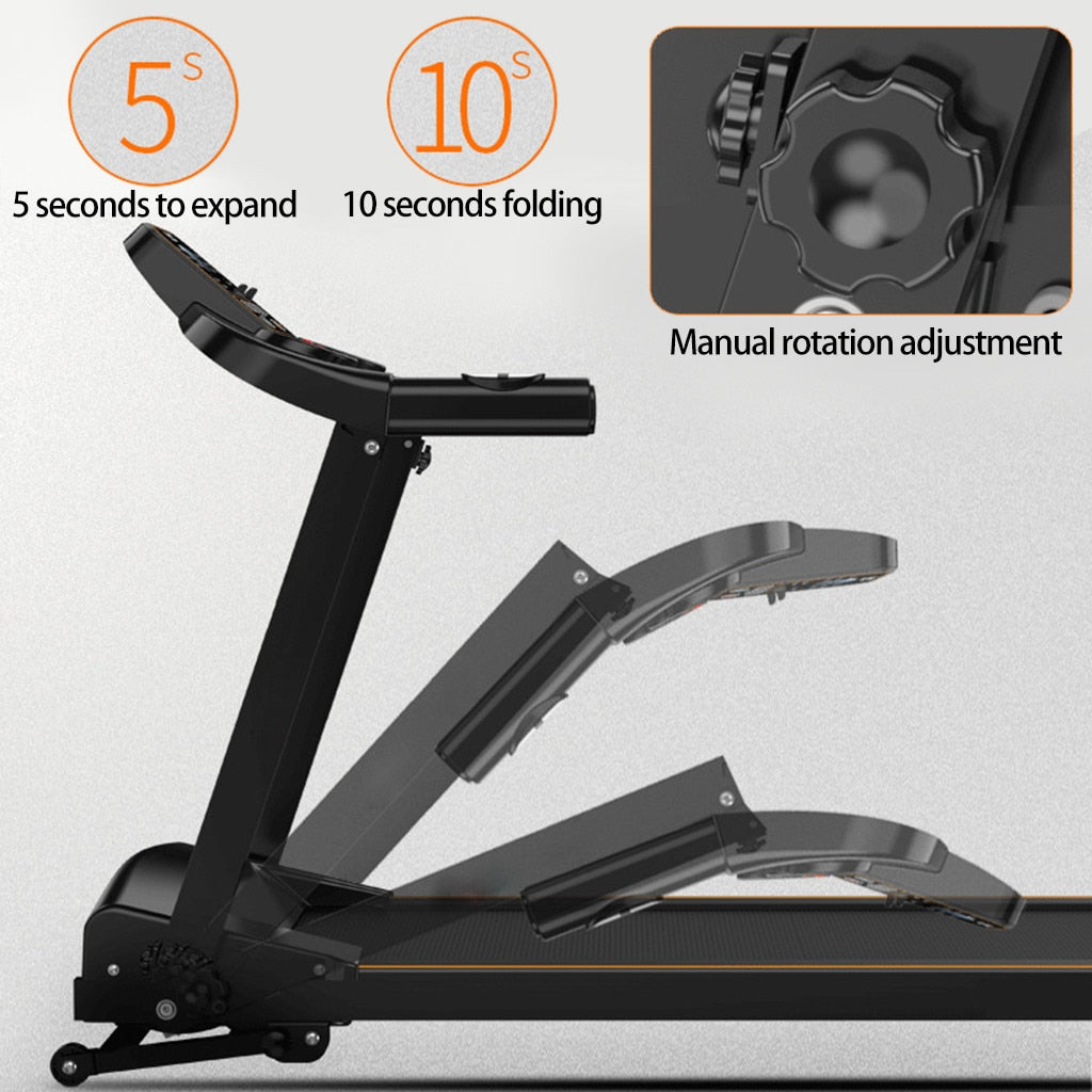 Multifunctional Electric Treadmill 2.0HP Folding Running Machine Exercise Motorized Power Indoor Exercise Equipment Gym Hot|Treadmills